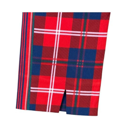 Gretchen Scott Middleton Plaid Gripeless Pull On Pants Red Size Large L - Picture 10 of 10